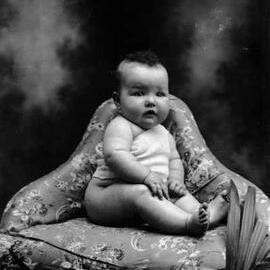 Studio portrait of  a baby named Lyons.