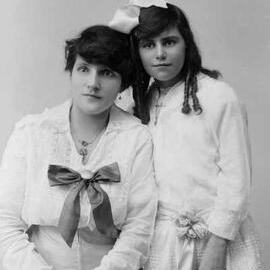 Portrait of Mrs. Paul with a girl.