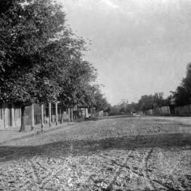 A street scene in an unknown town in Victoria.