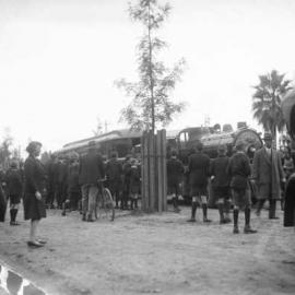Metro Goldwyn Mayer's 'Trackless Train' visiting Benalla.