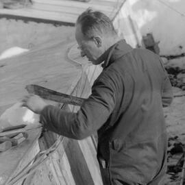 Loewe at the entrance of a building