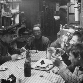 Men onboard the Commandant Charcot