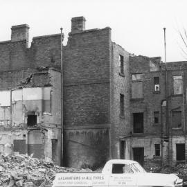 Buildings being demolished in Victoria Parade, Fitzroy, Melbourne.