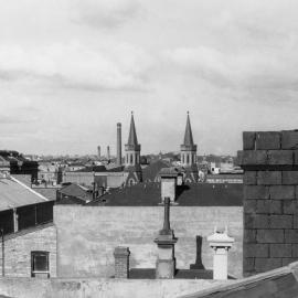 A view from the roof of number 35 Hanover Street, Fitzroy, Melbourne.