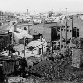Looking North-east  across Fitzroy, Melbourne,  from number 35 Hanover Street.