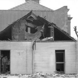 A house being demolished in Hanover Street, Fitzroy, Melbourne.