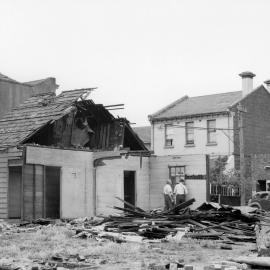 A house being demolished in Hanover Street, Fitzroy, Melbourne.