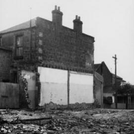 A demolished house site in Hanover Street, Fitzroy, Victoria.