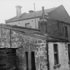 Rear view of dwellings in Hanover Street, Fitzroy, Victoria.