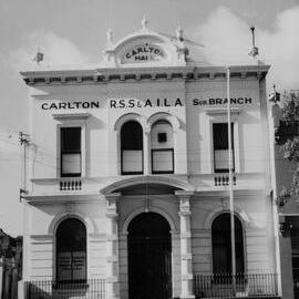"Carlton Hall", a two storey building in Princes Street, Carlton, Victoria.