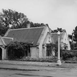 The Gatekeeper's Cottage at the Grattan Street entrance to the University of Melbourne, Parkville, Victoria.