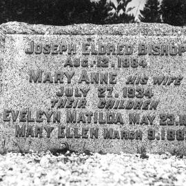Grave Headstone of J. E. Bishop.