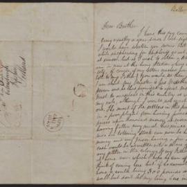 James Butchart, Ballawarra (MacArthur's run, near Ballarat), to brother (George)