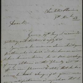 D.C. Simson, Charlotte Plains, to George Butchart, Commercial Bank of Scotland, Glasgow