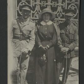 Lucy Rooke with lieutenants Yates and Fuller