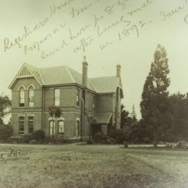 Registrar's House, University of Melbourne, 1892.