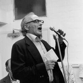 Bernie Taft speaking at a function at the Communist Party of Australia offices in Melbourne.