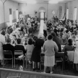 Members of the Women's Auxiliary of the Waterside Workers' Union in a hall in Melbourne.