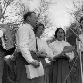 The Austral Singers performing at the Yarra Bank in Melbourne.