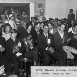 A group of peace supporters at the Soviet Embassy in Canberra in 1962.
