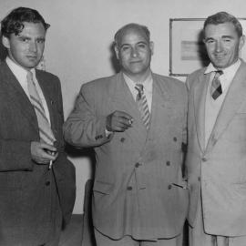 Frank Hardy and Dr Ian Turner at a writers' gathering.