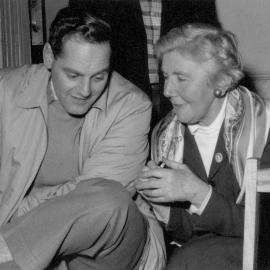 Dorothy Gibson and Joe Kiers at a celebration in Melbourne for Paul Robeson's birthday on 9th April 1962.