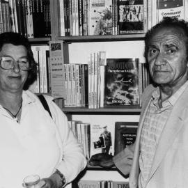 Elizabeth and Tom Gergos at the launching of  the Communist Party newspaper 'Tribune' into newsagents.