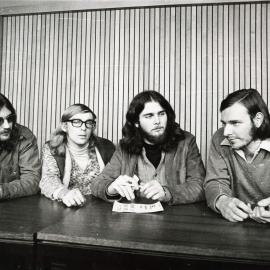 Draft resisters occupying offices at Monash University, to set up pirate radio station.