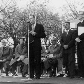 Men and women at an Aldermaston Solidarity Rally in Melbourne, in 1962.