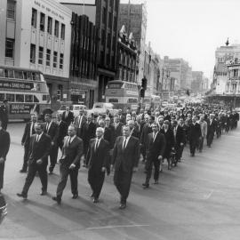 Funeral procession for Jim (James) Healy, Sydney, July 1961.
