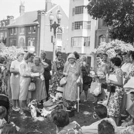 Women and children at the University of Melbourne for International Women's Day, 1962.