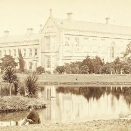 Law School and lake, University of Melbourne, 1855-1872.