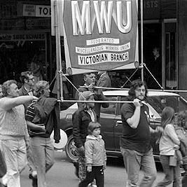 May Day 1974 ; banner supporting the Miscellaneous Workers Union