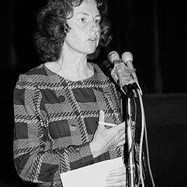 Senator Jo Valentine at Persian Gulf crisis meeting, 15th November, 1990.