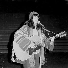Shirley Hamilton (Jacobs) protest outside Parliament House, 1983 - Shirley Hamilton.