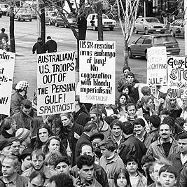 Gulf Crisis rally in City Square, 25th August 1990.