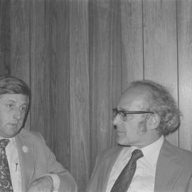John Halfpenny and Bernie Taft at the World Peace Council reception.