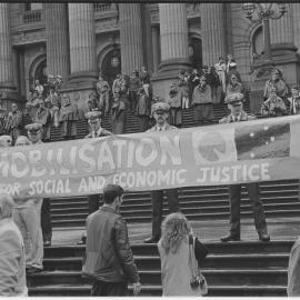 Anti-Kennett Government rally, 1992 - banner.