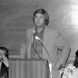 John Halpenny speaking at a Media Action Group meeting