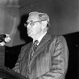Patrick White at a Nuclear Arms Race meeting.