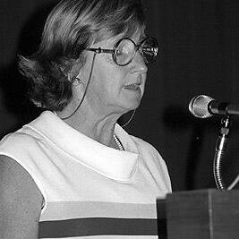 Jean Melzer at the anti-uranium mining meeting