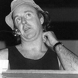 John Clarke at Aunty's Nieces and Nephews rally, 7th December 1978.