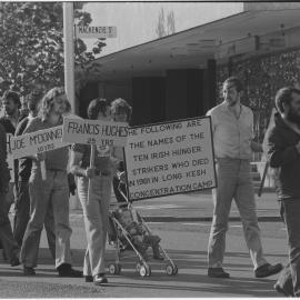 May Day, 1982 - Irish separatist banners.