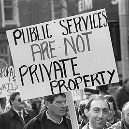Public Sector Services union protest, 1992.