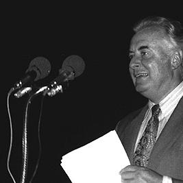 Gough Whitlam at Whitlam rally