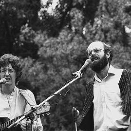 Faye and Terry White at the People for Nuclear Disarmament (PND) rally, March 1983.