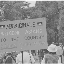 Anti-racism rally and march through Melbourne, 8th December 1996