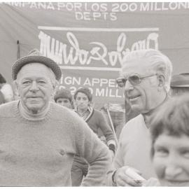 Ted Laurie, Sam Safir and Ailsa O'Connor at the May Day march in Melbourne 1975