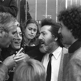 Rosalie Costello and singers at the Anti Malcolm Fraser protest.