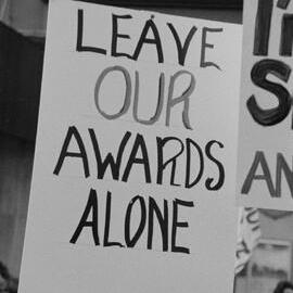 Public Sector Services union protest, 1992 - banner.